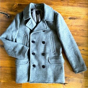 J. Crew Dock Peacoat in Antique Pewter Small